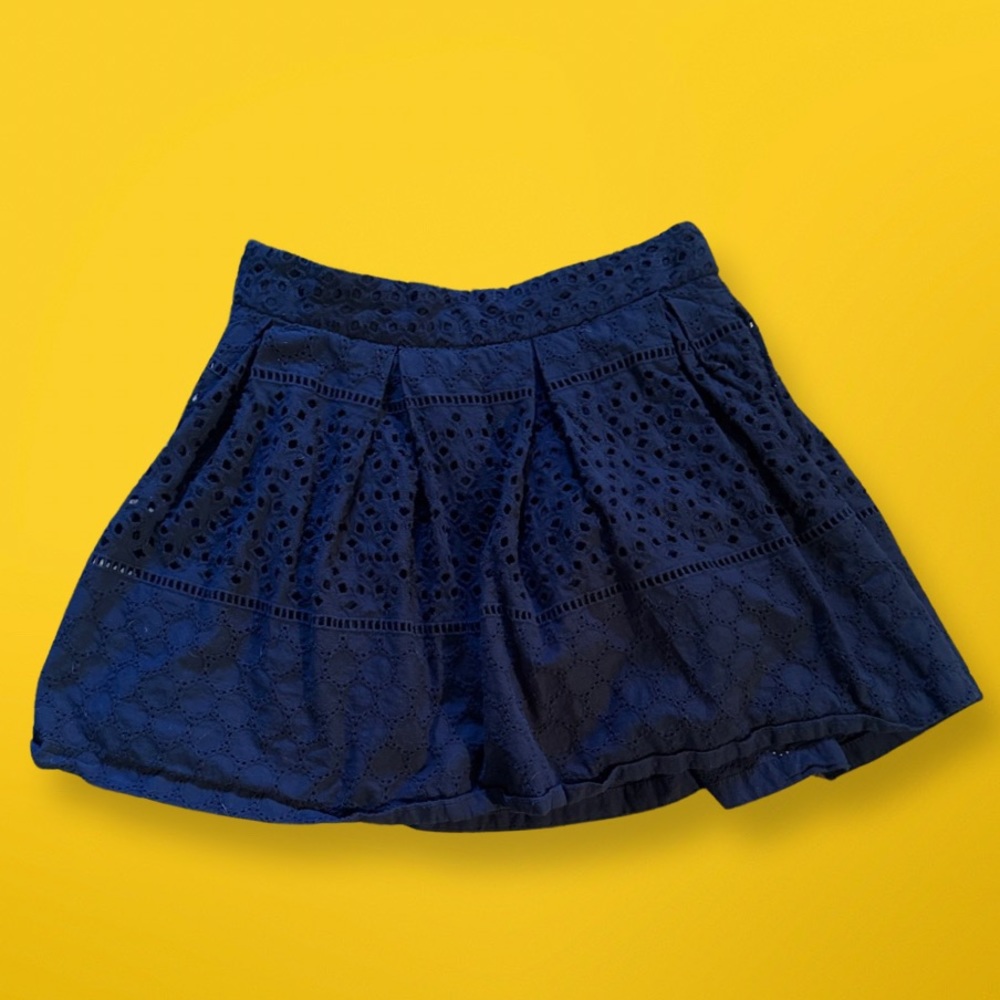 Banana Republic Navy Eyelet Mini